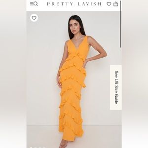 Pretty Lavish NEVER WORN Tangerine Piper dress